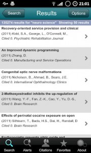 Scopus Alerts Results Screenshot